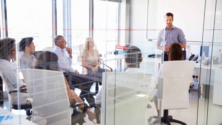 Business meeting in a modern office